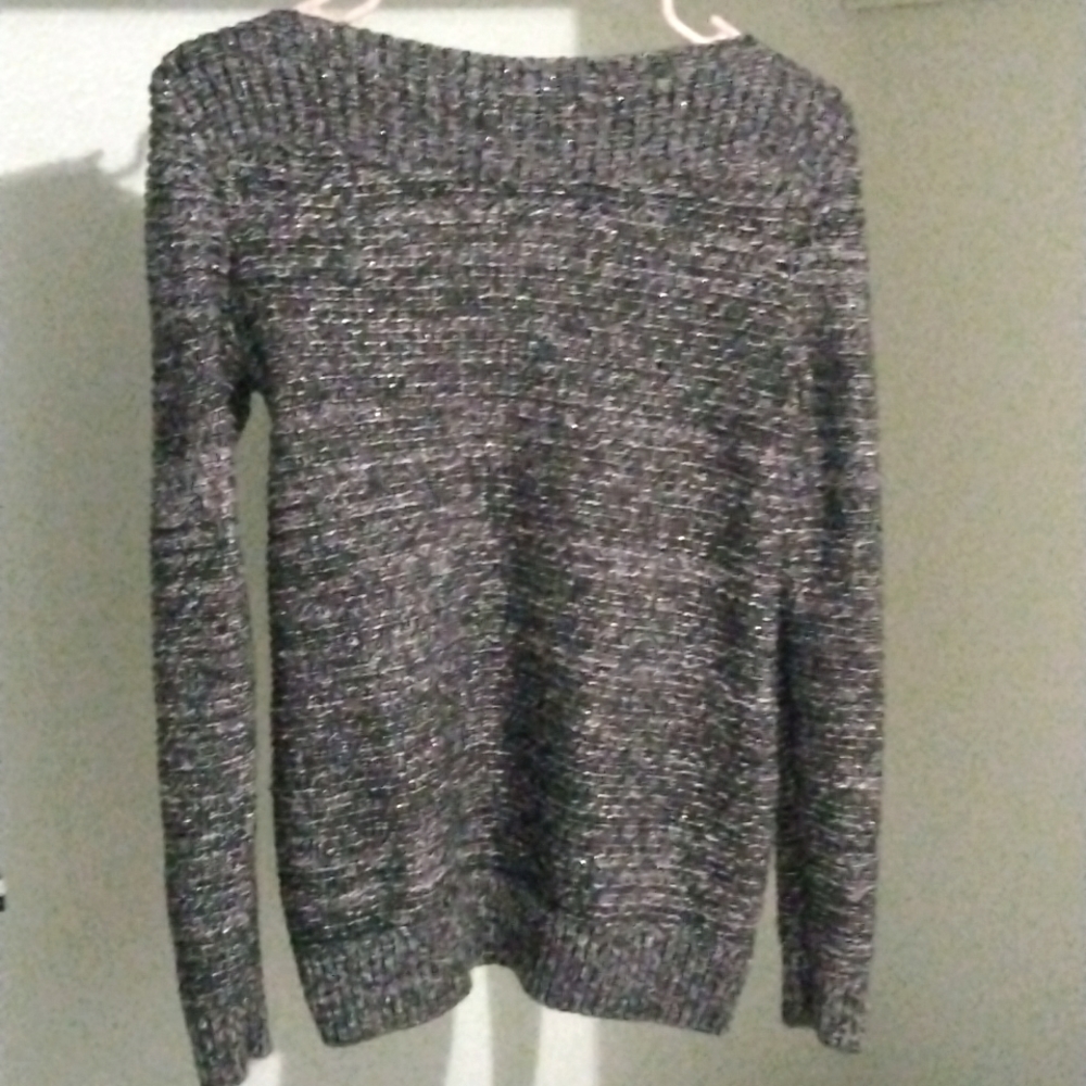 Croft&borrow purple black and glitter sweater.